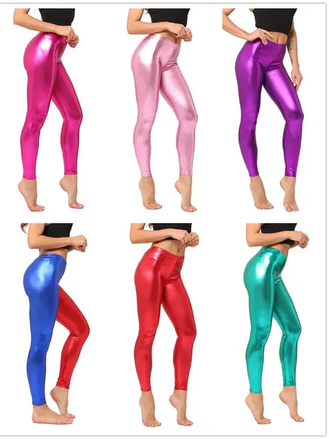 High Waist Fitness Leggings Women Seam Pants Sexy Solid Color 1