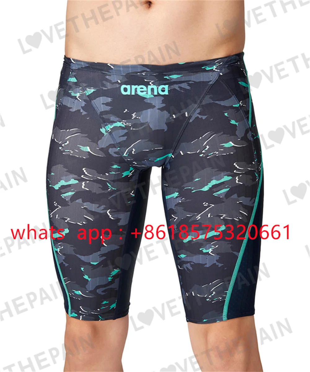 Summer Men's Swim Endurance Athletic Training Beach Jammers Tight Surf Trunks Shorts Swimware Swimsuit Racing Swimming 202