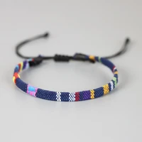 bohemian weave cotton friendship bracelet multi colored braided ethnic bracelets handmade jewelry for women men boho bracelet