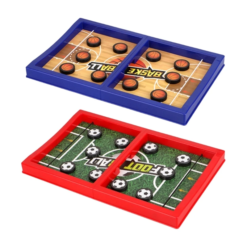 

Table Football Battle Board Game Fast Sling-Puck Game Paced Table Soccer Game