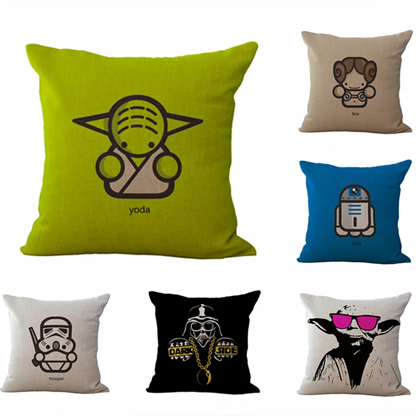 

Японская мультяшная наволочка, японская знаменитая Женская наволочка для дивана, домашний декор, льняная наволочка 45x45 см