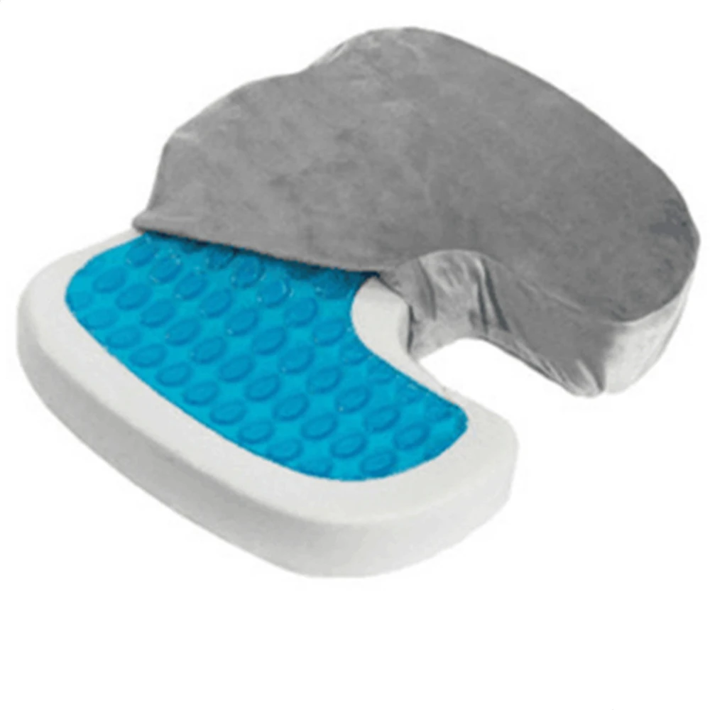 

Gel Seat Cushion Breathable Pressure Relief Back Tailbone Pain Hips Support Cushion for Home Office Chair Car Wheelchair Supply