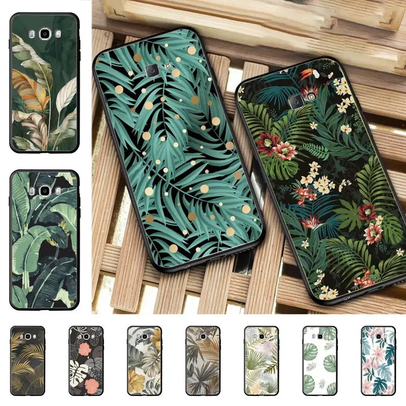

Palm tree Leaves Plant Phone Case for Samsung J 2 3 4 5 6 7 8 prime plus 2018 2017 2016 core