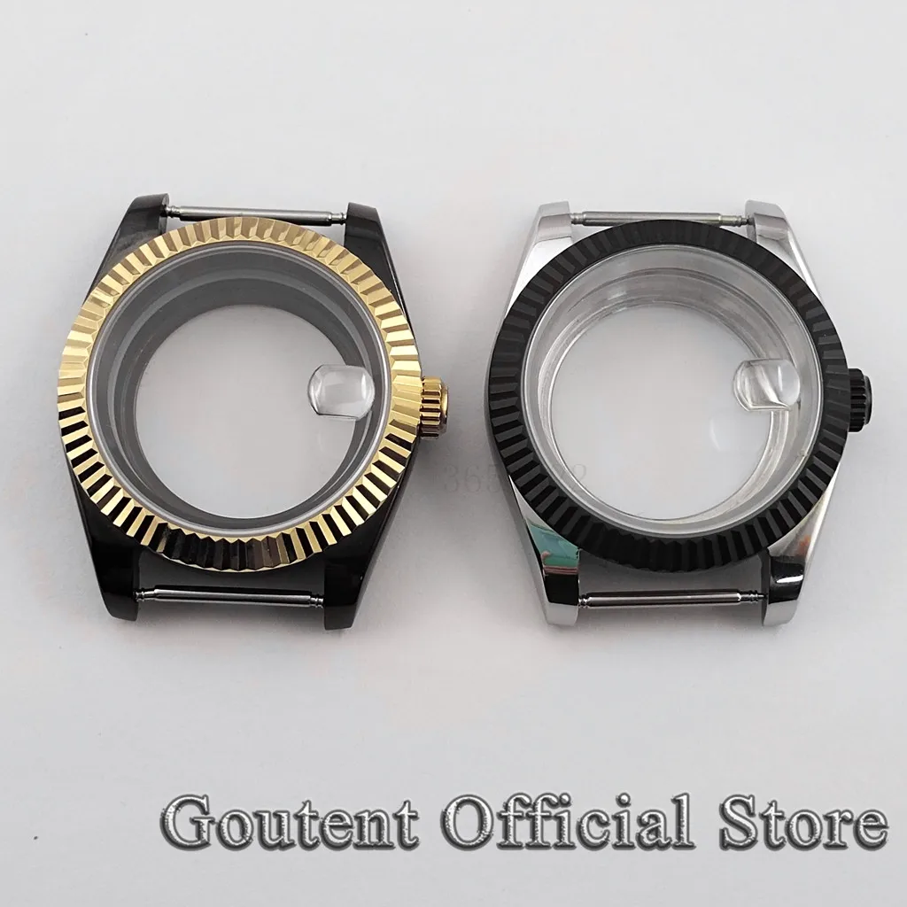 

Goutent 36mm/40mm Black PVD Watch Case Green Gasket Fit NH35 NH36,Miyota 8215/821A DG2813/3804 ETA 2836,2824 PT5000 Movement