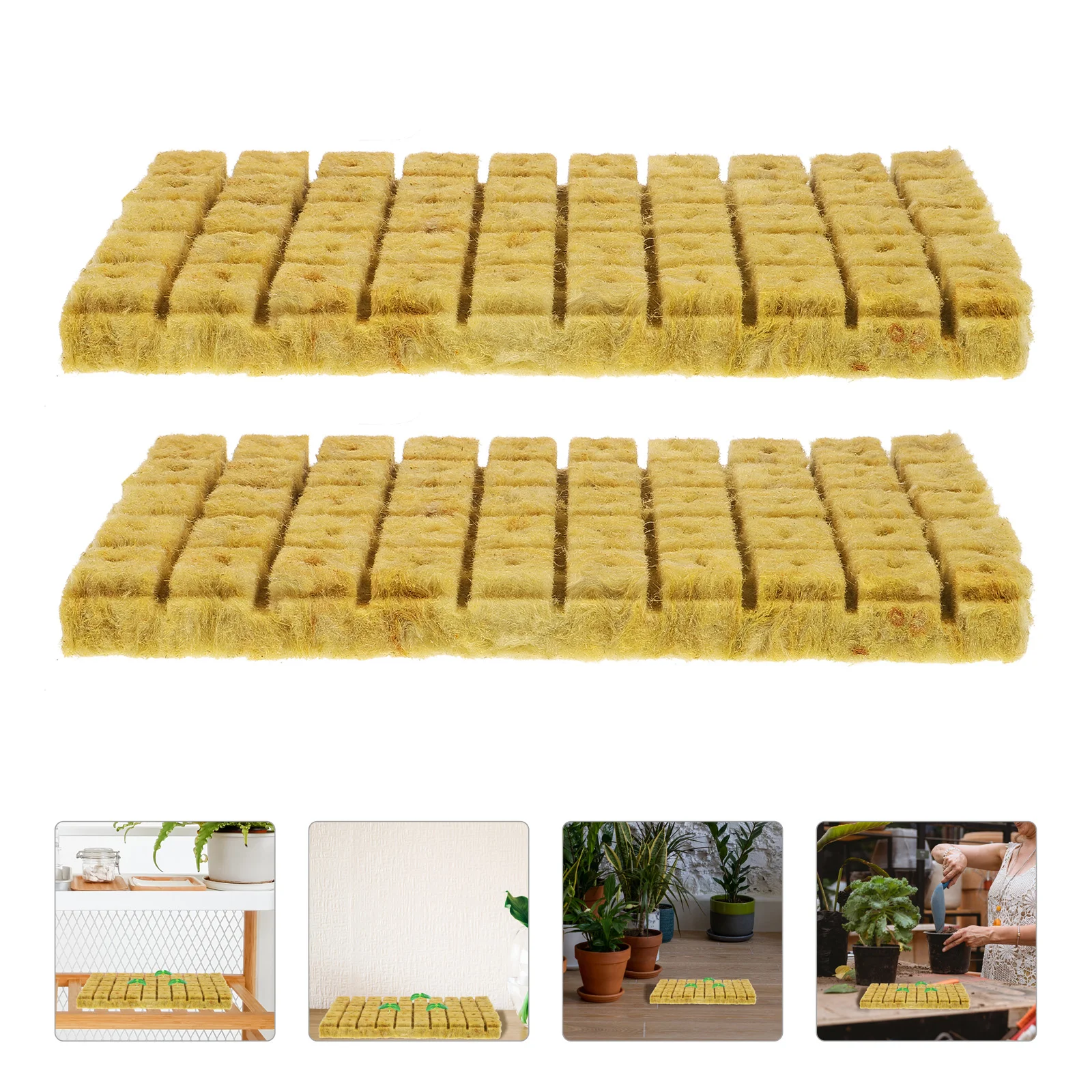 

100 Pcs Gardenrock Woolasbestos Gardening Accessory Mini Accessories Nutrient Soil Nursery Block Hydroponic Plants