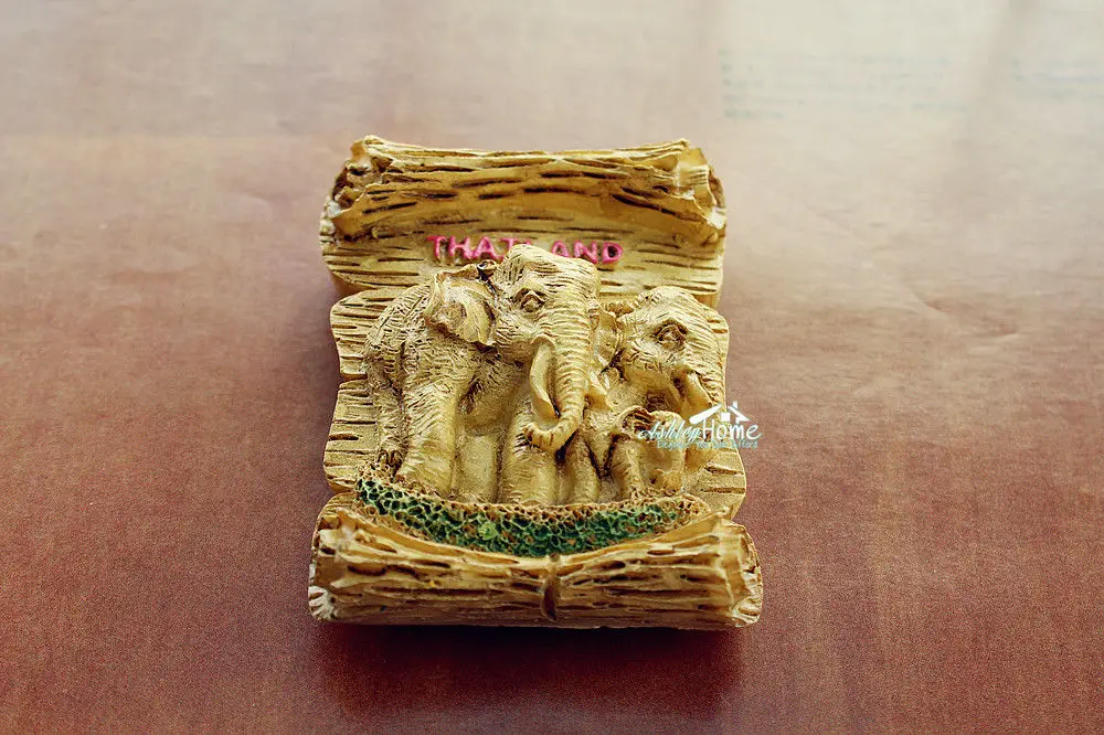 Тайланские Слоны туристический сувенир 3D резиновый магнит на холодильник