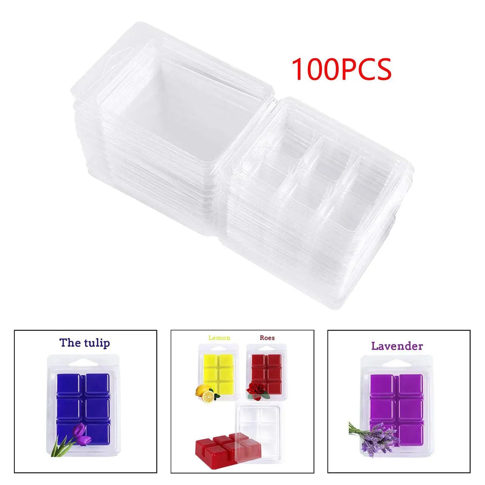 100 Шт. Прозрачные Формы Для Свечей Из ПЭТ Плавления Воска Поделки Шоколада Своими