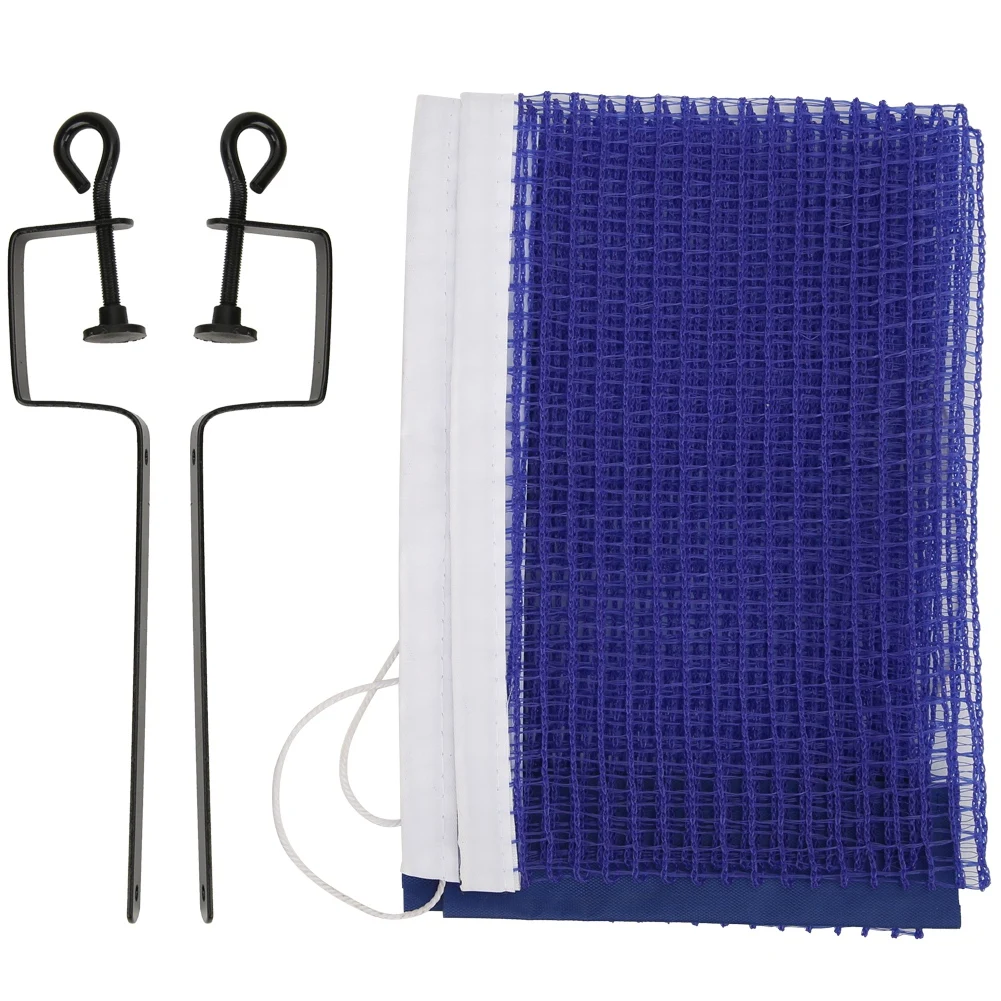

Portable Simple Polyester Tennis Table Ping Pong Net with Metal Bracket Sports Replacement Accessories(Blue )