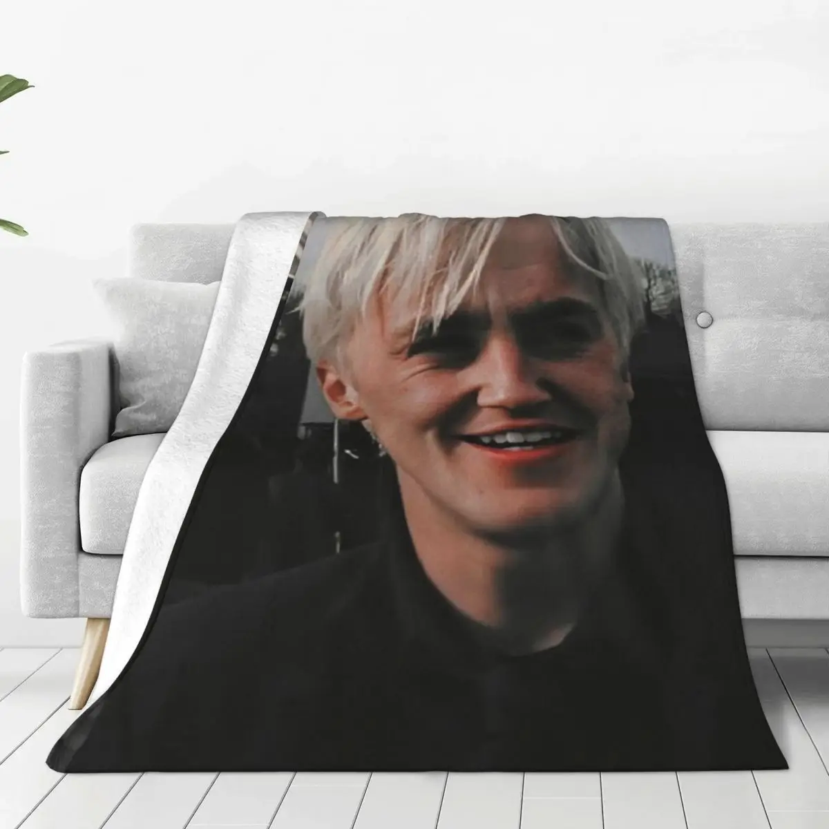 

Милые популярные вязаные одеяла Tom Felton, флисовые Ультра-мягкие покрывала draco malfoy Sherpa для кровати