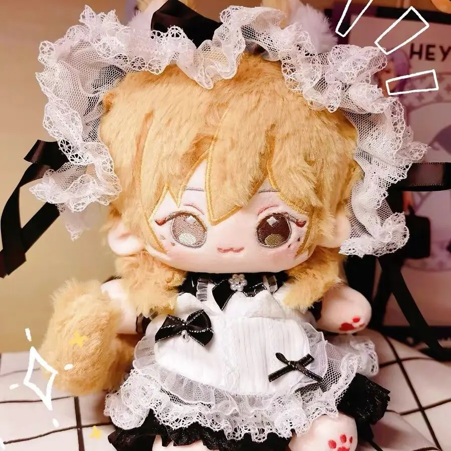

Kawaii Cute lace Skirt 20cm No Attribute Plush Stuffed Doll Body With Skeleton Outfit Toy Maid Princess Birthday Gifts