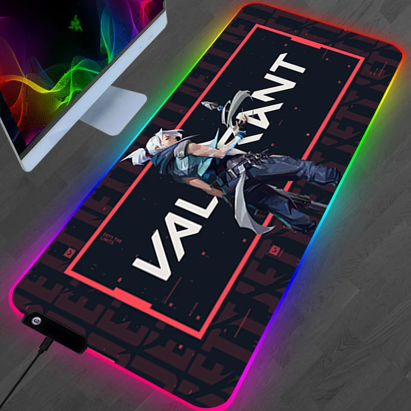 

Rgb Valorant Mouse Pad Gamer Wireless Computer Mousepad Xxl Gaming Rug Cute Pc With Backlight Desk Kawaii Mausepad Carpet Mat Xl
