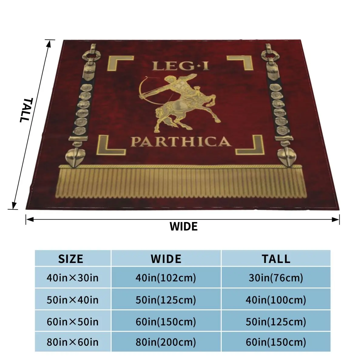 Стандарт первого партийского легиона-Vexillum Легио I Parthica ультра-мягкое Флисовое