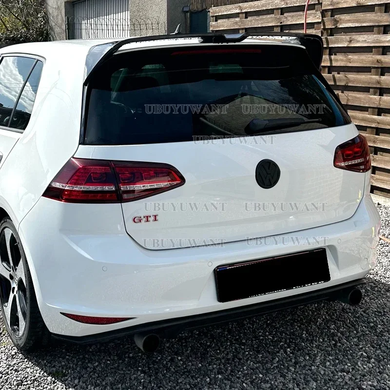 Фото Спойлер на крышу в стиле Oettinger из ABS-пластика для Volkswagen Golf MK7 7.5 GTI R GTD, задний спойлер Aleron Golf 7 2013-2020 №2