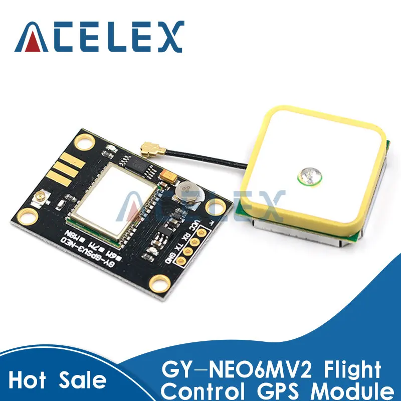 

NEO-6M GPS Module GY-GPS6MV2 NEO6MV2 Buit-in EEPROM APM2.5 Antenna RS232 TTL Board for Arduino Flight Control 3V-5V Good