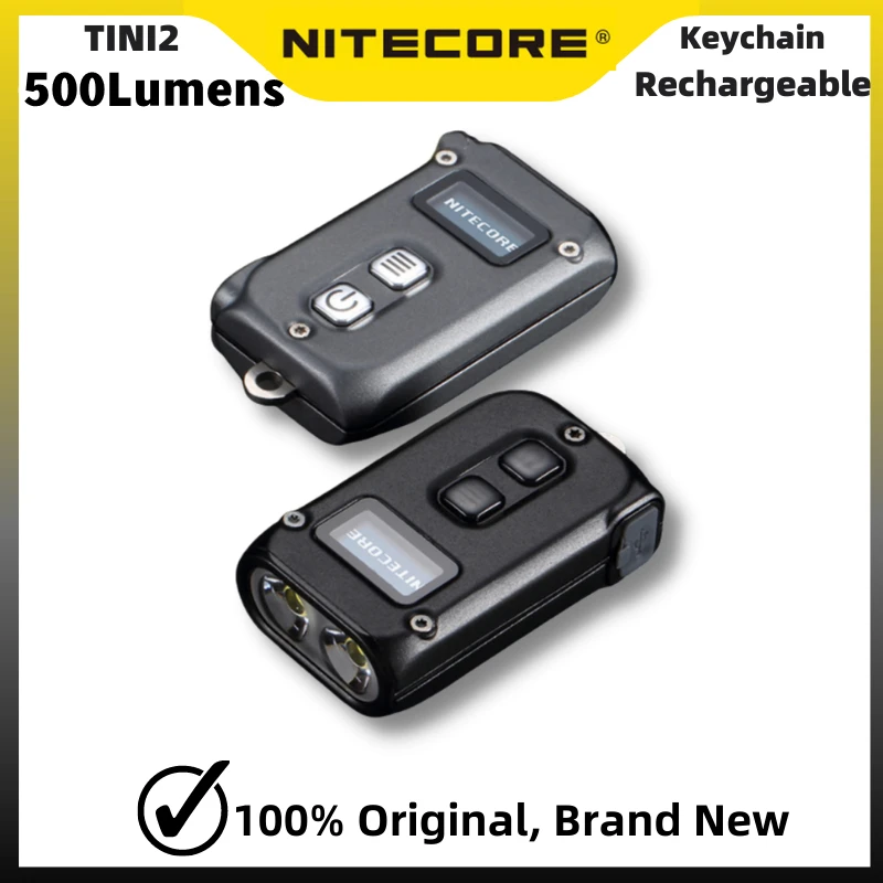 

NITECORE TINI2 Mini Flashlight 500Lumens Type-C Rechargeable Intelligent Keychain Light With OLED Display