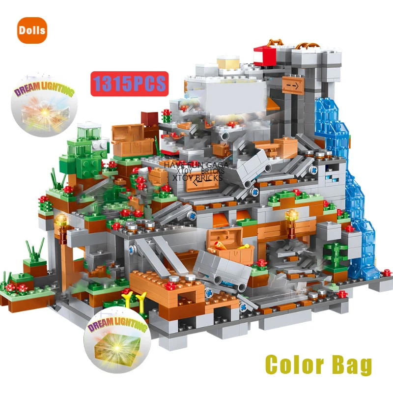 

1315 шт., Детский конструктор «Горная пещера»