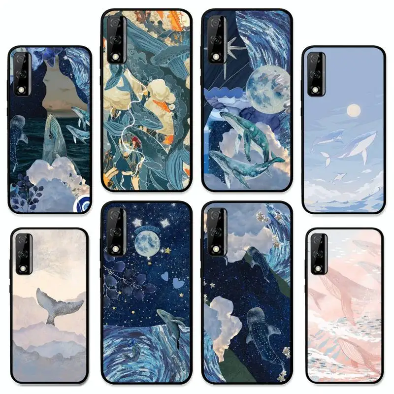 

Fantasy Whale Phone Case for Huawei Y 6 9 7 5 8s prime 2019 2018 enjoy 7 plus