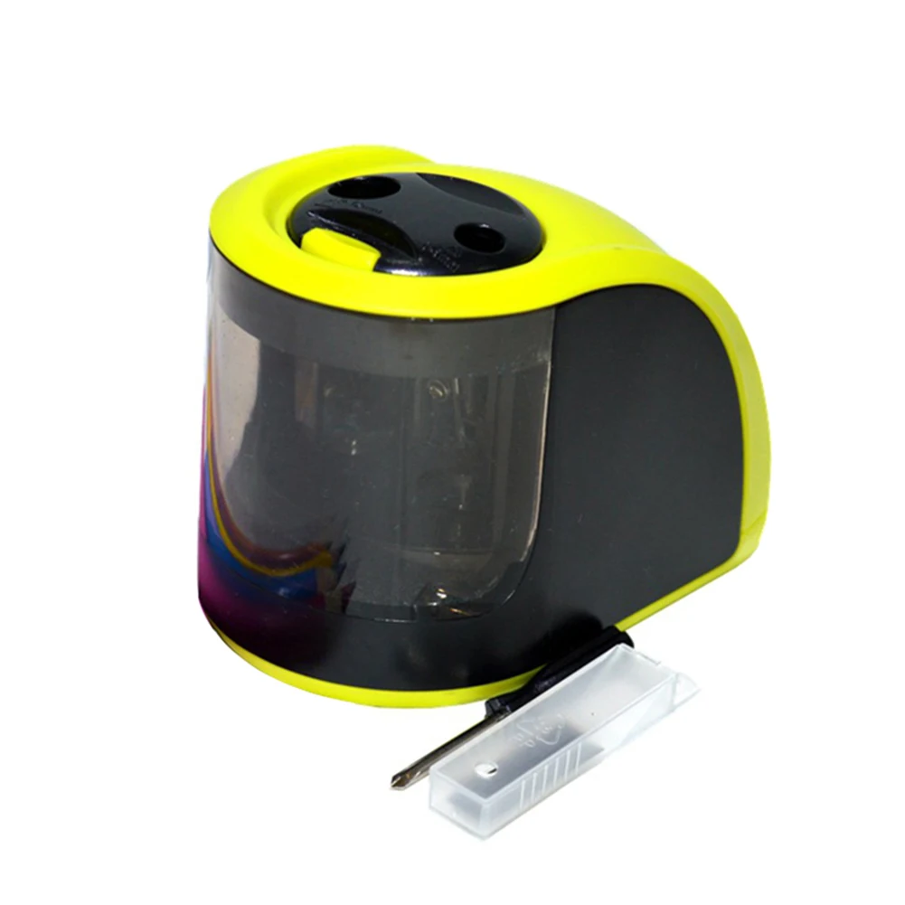 

Pencil Sharpeners Battery Operated Or USB Powered Pencil Sharpener With Container Double Holes For 6-12mm