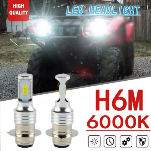 

2x H6M LED Headlight Pure White Bulbs For Yamaha Grizzly 660 2002 2003 2004 2005