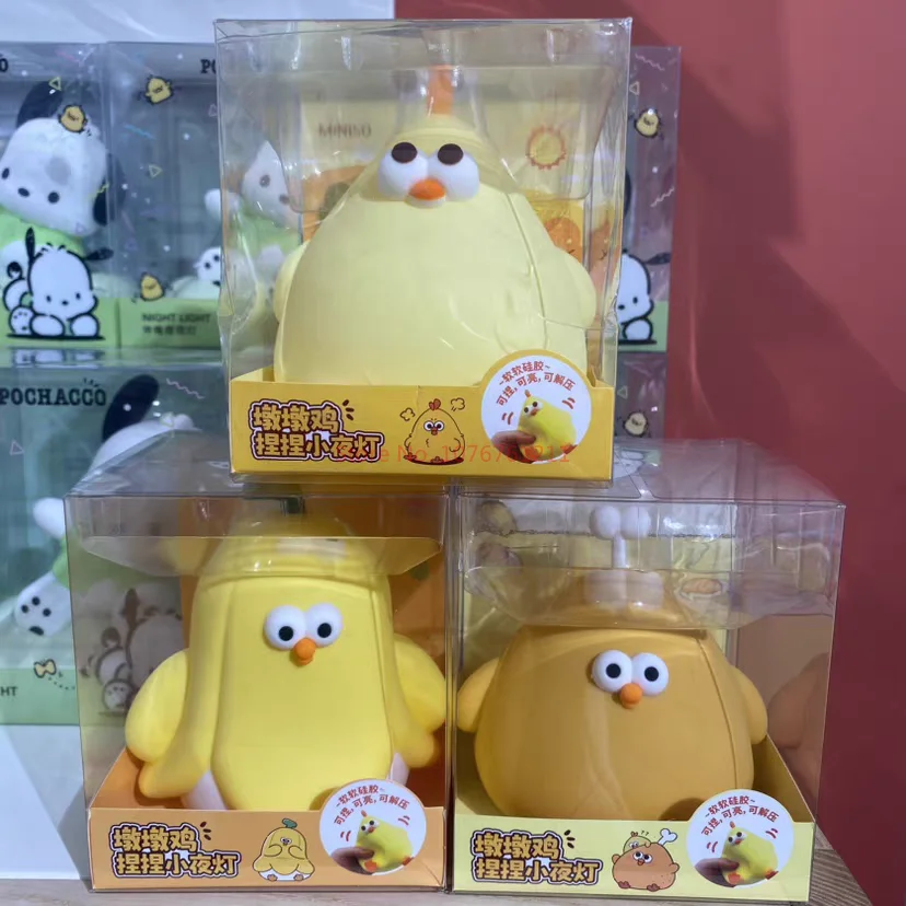 Светодиодный ночник Miniso Dwen Dun с курицей мультяшная силиконовая Ночная сорочка
