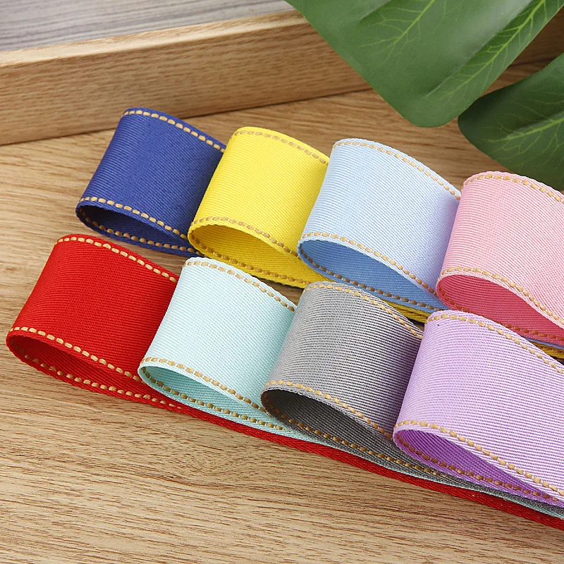

Kewgarden 1.5" 38mm Dotted Line Twill Ribbons DIY Bowknot Hair Accessories Handmade Tape Crafts Make Decoration Material 10Yards