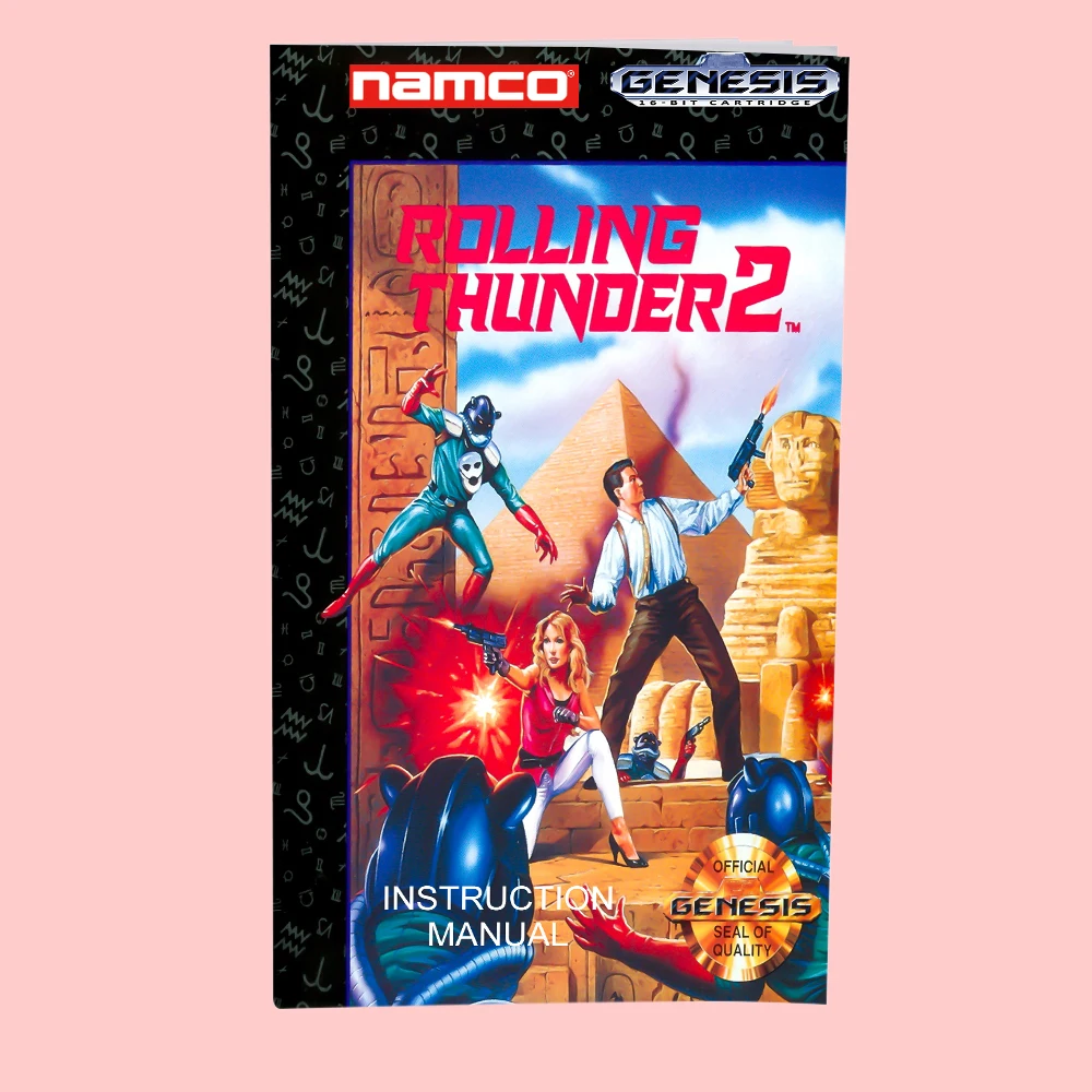 Руководство по игровой карточной коробке Rolling Thunder 2 версии США для 16-битных