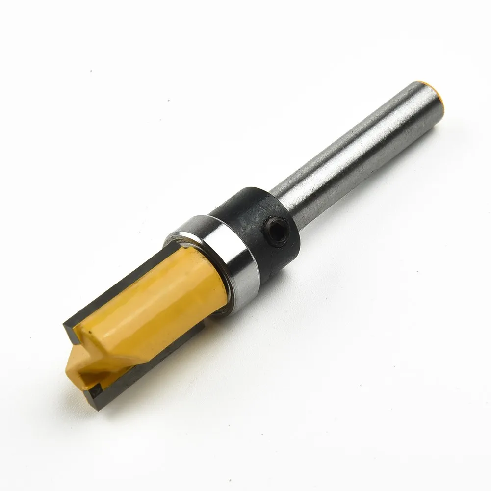 

1pc 1/4inch Shank Extra Cutting Straight Router Bit 11.9-25mm Carbide Flush Trim Pattern Milling Cutter Round Handle