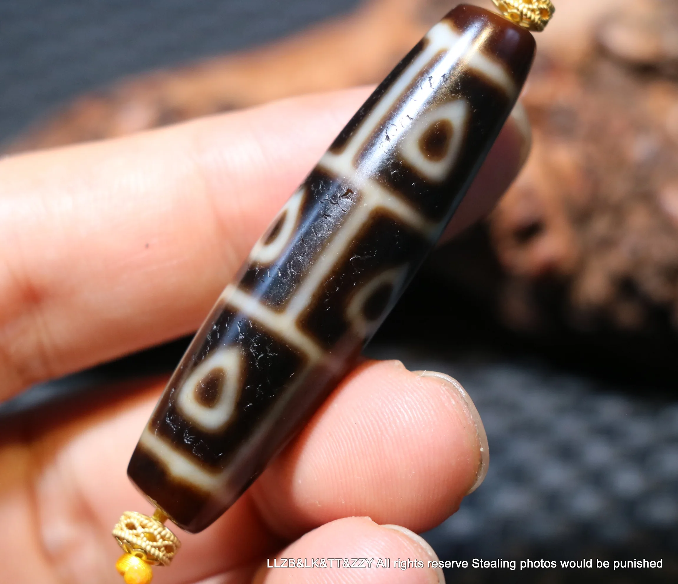 Волшебная энергия Тибетский Старый Агат Топ цвета слоновой кости 9 Будда сердце