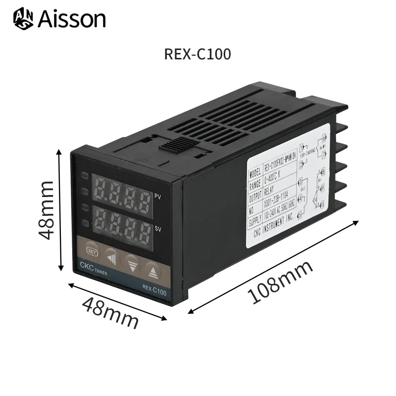 Фото REX-C100 C400 C700 C900 ПИД-регулятор температуры, термостат с цифровым дисплеем, релейный выход SSR, 100 В-240 В переменного тока K E J PT100 CU50 №3