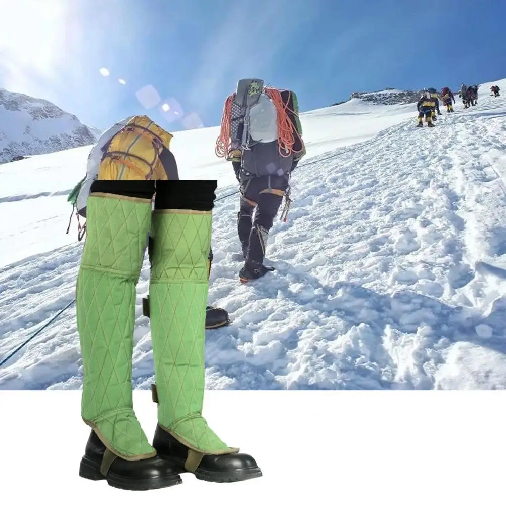 

1 Pair Ski Gaiters Oxford Cloth Climbing Gaiters Waterproof Tear Resistant Adjustable Tightness Ski Gaiters for Camping