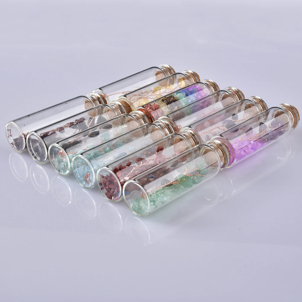 Стеклянная бутылка для желаний из натурального хрусталя лечебный камень