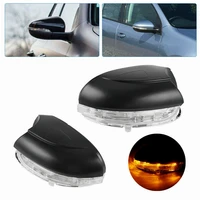 2pcs left right rearview wing mirror indicator lamp for vw touran 2010 2015 black abs turn signal light car accessories