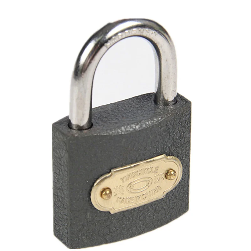

Gray Iron Padlock School Home Office Safety Lock Anti Prying One Word Gray Iron Padlock Wholesale Door Padlock with 3 Keys