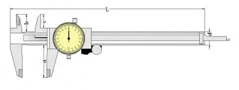 Shahe 300 мм 0 02 Циферблат фотометрический Калибр из нержавеющей стали