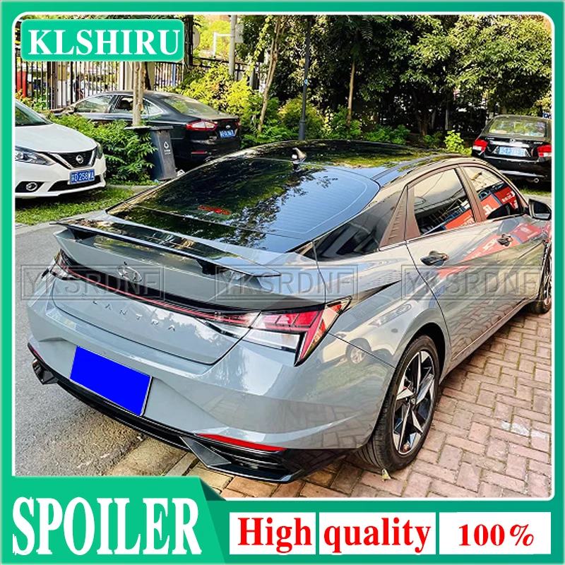 

Задний спойлер для Hyundai Elantra Avante CN7 2020 2021 ABS, воздушный черный задний спойлер для багажника, аксессуары для украшения автомобильного хвоста