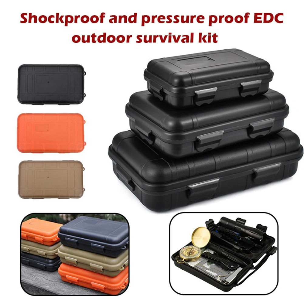 

Outdoor Waterproof Survival Sealed Box Plastic Dustproof Shockproof EDC Tools Storage Container Case Travel Kit Storage Box