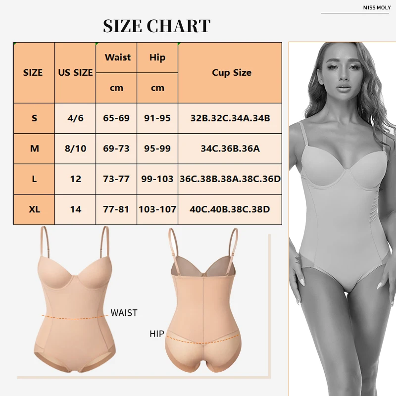 Shapewear Bodysuits for Women Built-In Bra Camisole Tops Waist Trainer Full Body Shaper Tummy Control Slimming Underwear