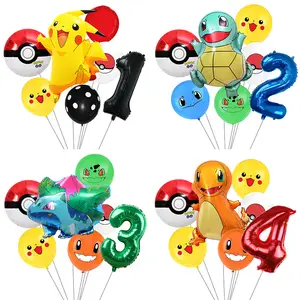 Ensemble de ballons en aluminium Pokémon pour enfants, Pikachu, SLaura,  Bulbizarre, figure humaine, fournitures de décoration, cadeau de fête d' anniversaire - AliExpress