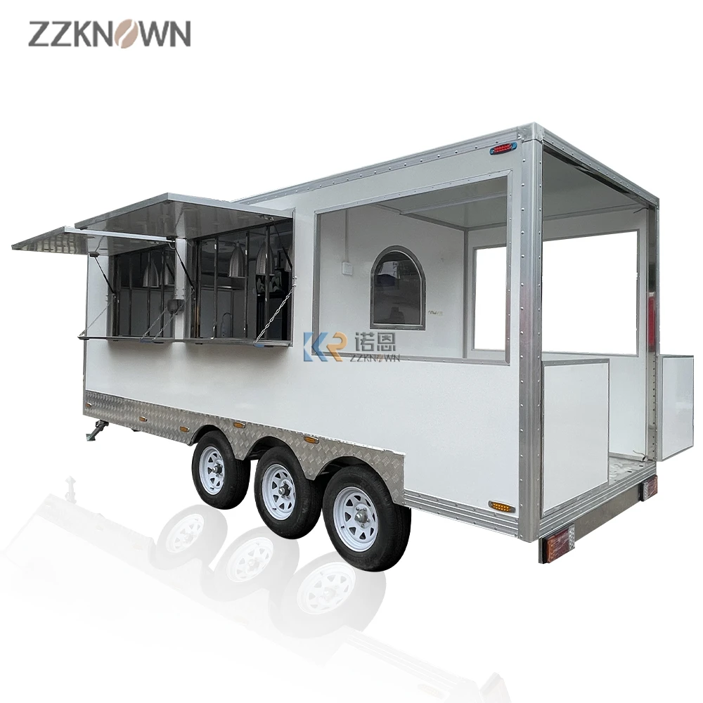 OEM Mobile Food Truck Trailer 18.7 ft Customized Factory Price Food Cart Outdoor Kitchen Fast Food Vending Truck for Sale