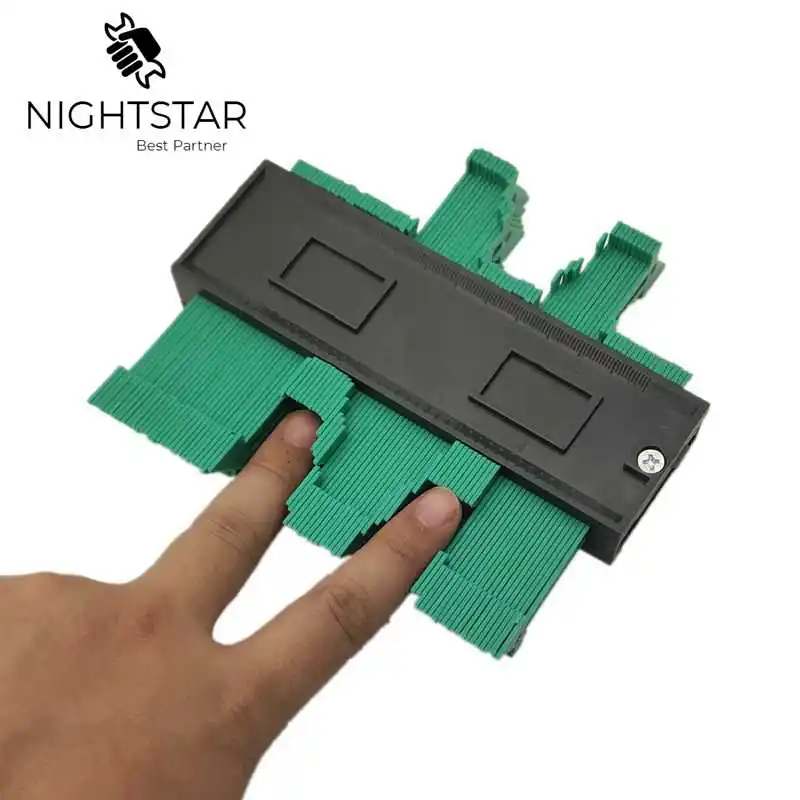 

120mm Contour Copy Duplicator Fine Tooth Profile Gauge Duplicator Circular Frame Profile Tool Muti Angle Meter Color Random