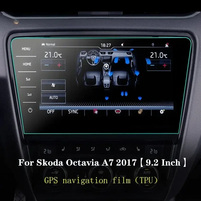 9 2 дюймов для Skoda Octavia A7 2017-2019 Автомобильная GPS навигация экран ТПУ пленка защита