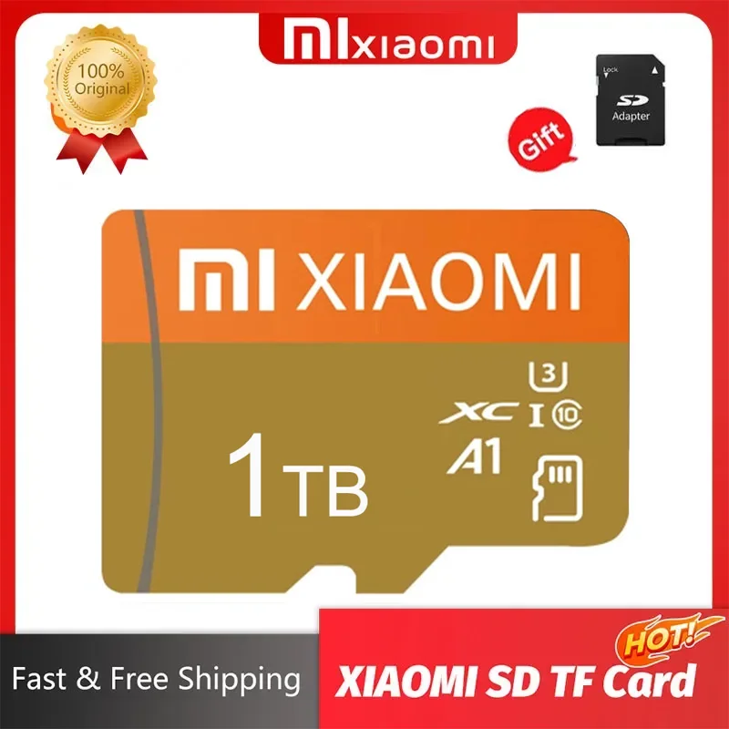 

Карта памяти Micro TF SD Xiaomi, класс 10, 1 ТБ, 512 ГБ, 256 ГБ, 128 ГБ, 64 ГБ, 32 ГБ, Micro TF SD, флэш-карта 32, 64, 128 ГБ для камеры телефона