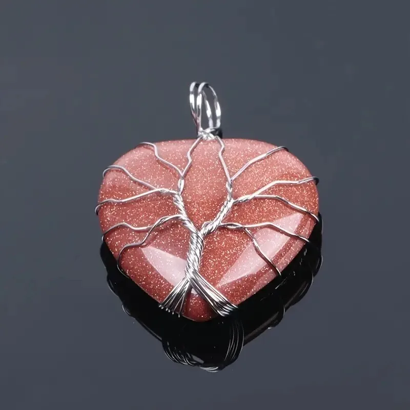 Ожерелья с драгоценными камнями 2024 ожерелье из натурального розового кварца