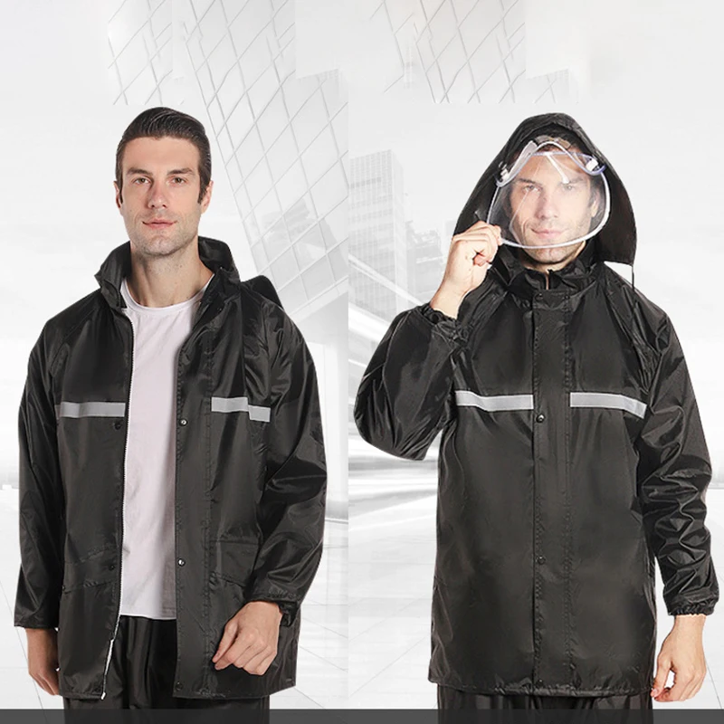 

Suit Men Waterproof Raincoat Tourism Pants Adult Fishing Raincoat Bivouac Adult Veste De Pluie Household Merchandises GPF40XP