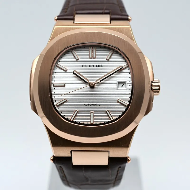 

PERTE LEE Original Automatic Watch Men Classic Business Mens Watches Genuine Leather Strap Luxury Brand Mechanical Wristwatches
