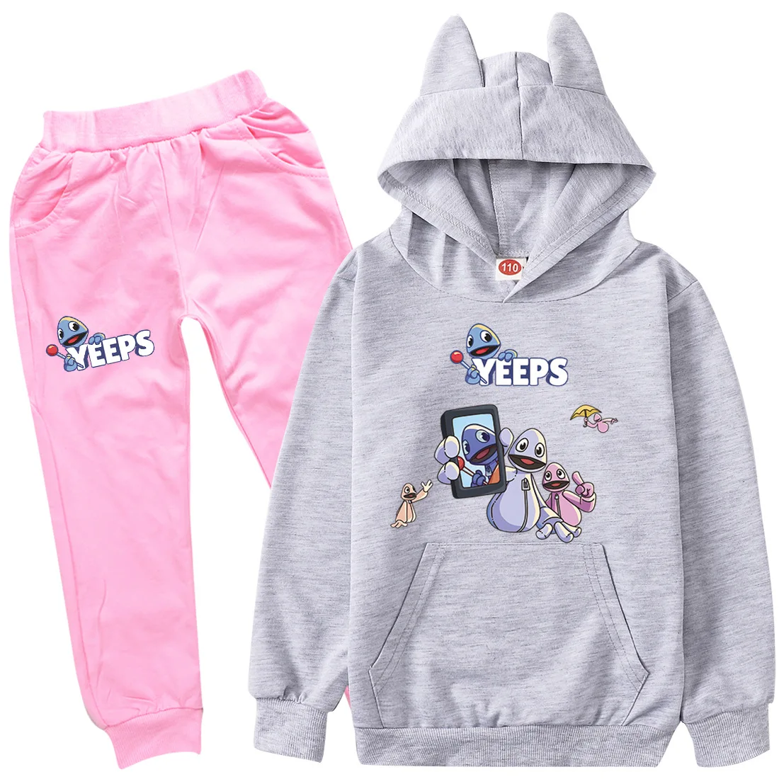 Комплекты детской одежды костюм Yeeps для девочек толстовки с длинными рукавами и