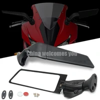modified motorcycle rearview mirrors wind wing adjustable rotating side mirrors for honda cbr250 cbr300 400 500 r rr