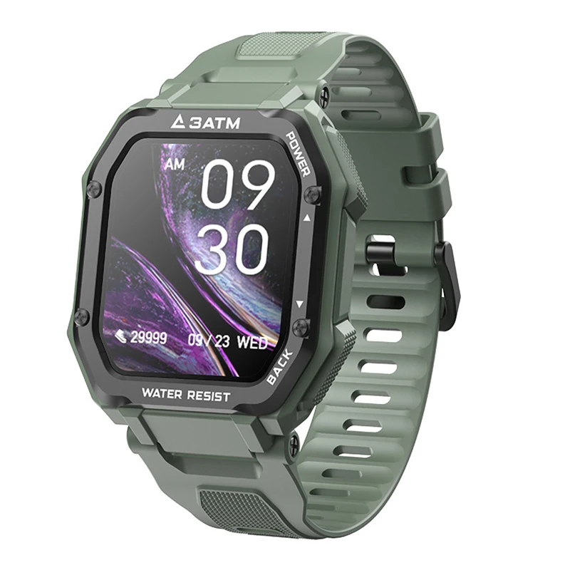 

C16 Smart Watch 1.69 Inch TFT 240X280 High-Definition Square Screen 3ATM Waterproof Bluetooth 5.0 Sports Watch Green