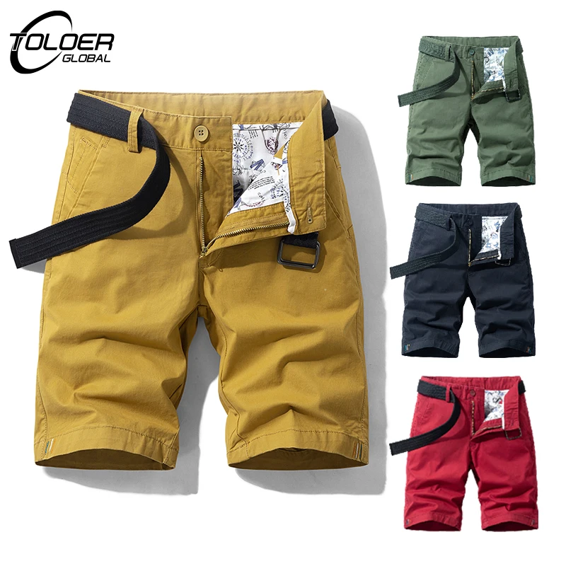 

2022 Summer Men Tactical Running Cargo Shorts 100% Cotton New Male Solid Quick Dry Sports Shorts Brand New Loose Military Shorts