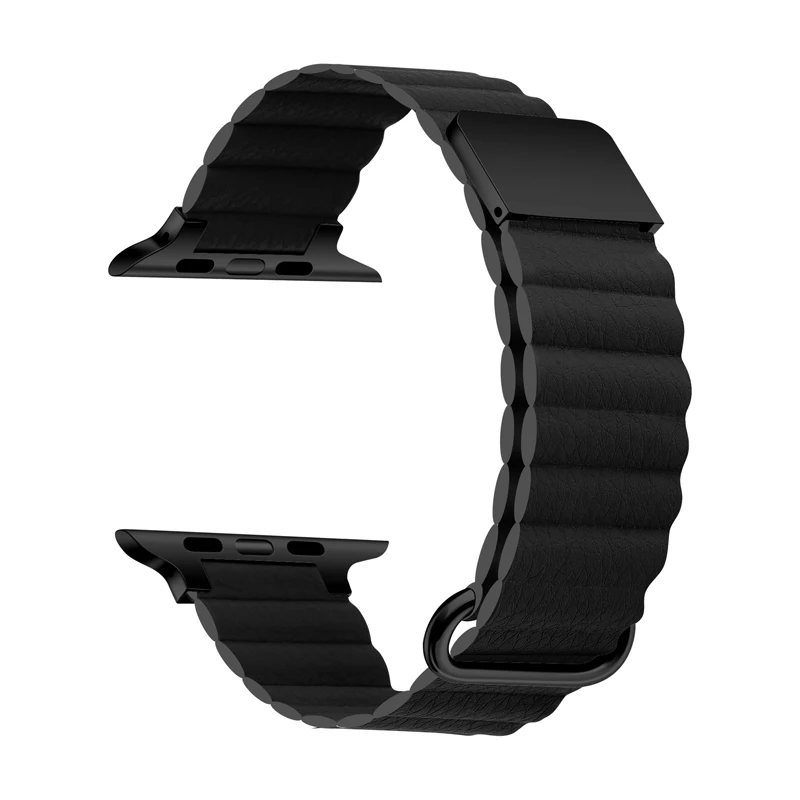 Leather Loop Strap For Apple Watch band Seires 3 5 4 6 7 45mm 41mm iWatch 44mm 40mm 38mm 42mm Accessories Magnetic bracelet belt
